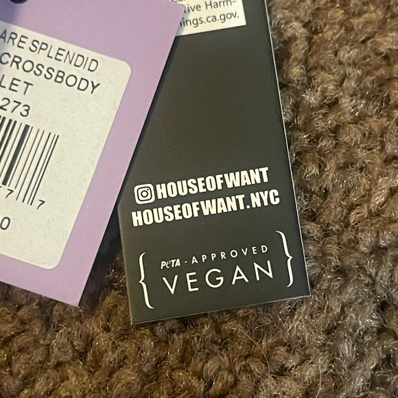 House of Want We are splendid Beige shoulder Crossbody w/ Built in Wallet H.O.W - Picture 4 of 11